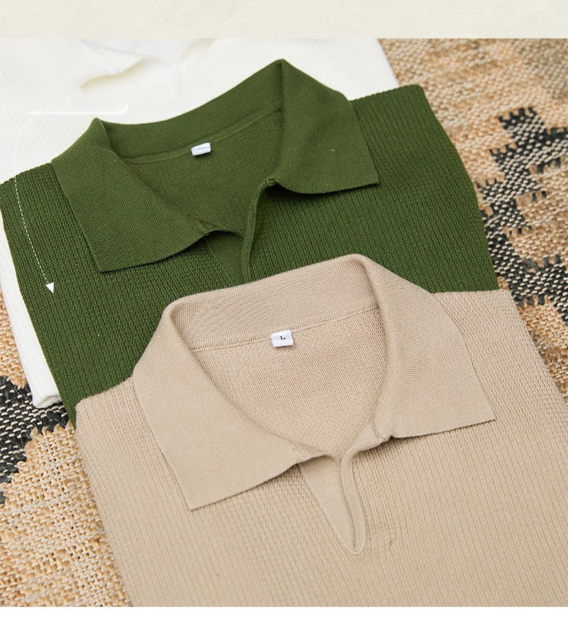 Knitwear Retro Casual Men's Business T-Shirt