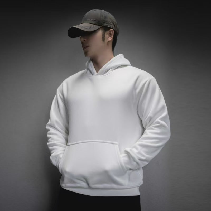 American-style Heavy Polar Fleece Casual Exercise Training Running Hooded Sweater