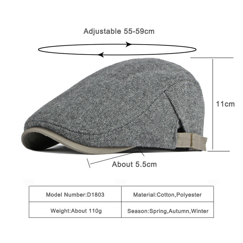 Men Retro Cotton Beret