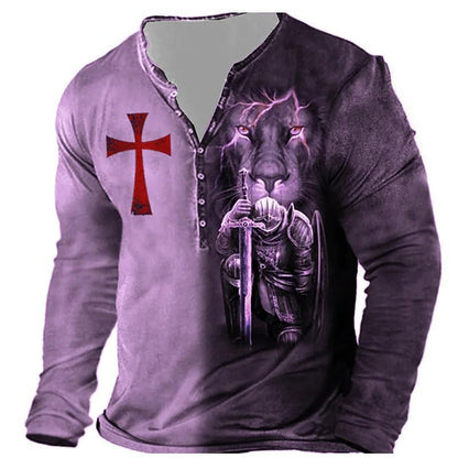 Digital Printing Men's Long-sleeved T-shirt England