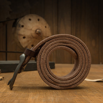 Pin Buckle Head  Pure Genuine Leather