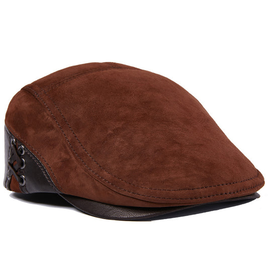 Men's Cowhide Beret  Hat