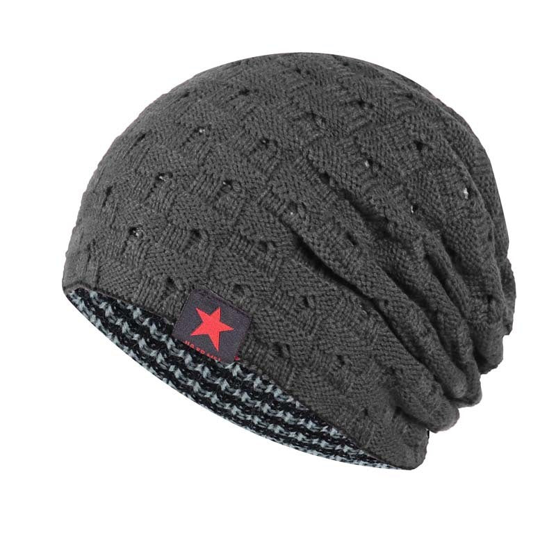 Men Double-sided Warm Woolen Hat