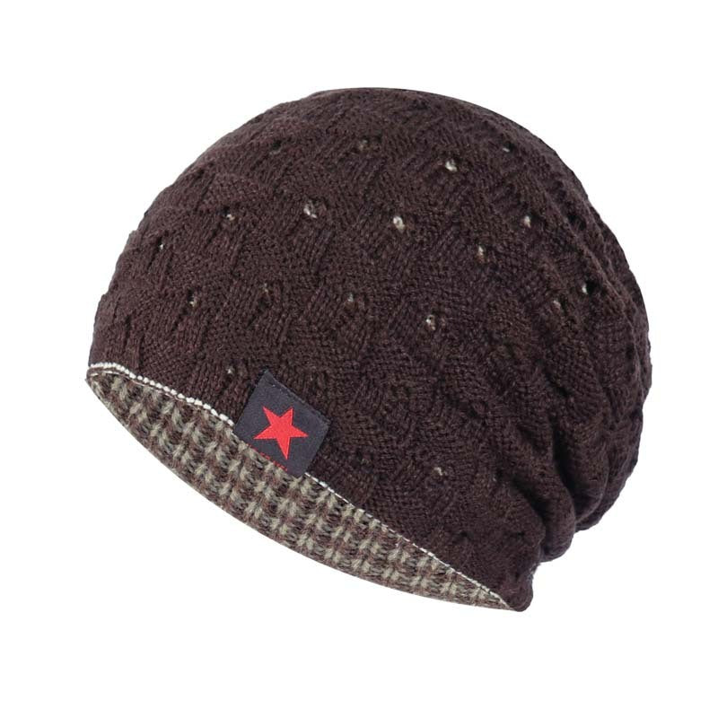 Men Double-sided Warm Woolen Hat