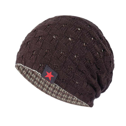 Men Double-sided Warm Woolen Hat