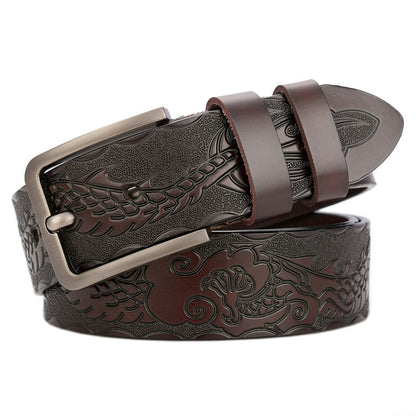Carved Craft Men's Belt Cattlehide