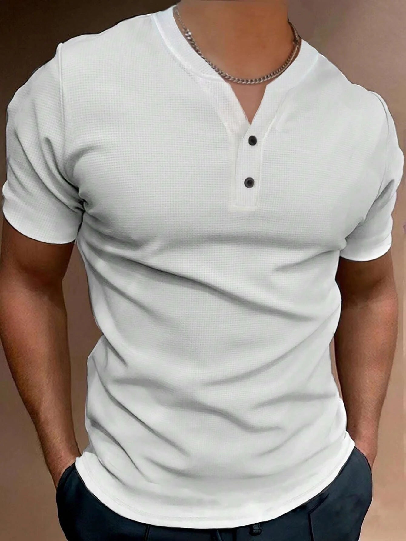 Summer Fashion Men's V-collar Short Sleeve T-Shirt