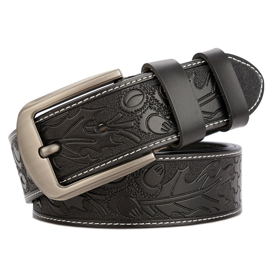 Carved Craft Men's Belt Cattlehide