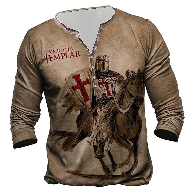 Digital Printing Men's Long-sleeved T-shirt England