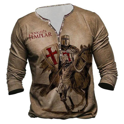Digital Printing Men's Long-sleeved T-shirt England