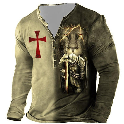 Digital Printing Men's Long-sleeved T-shirt England