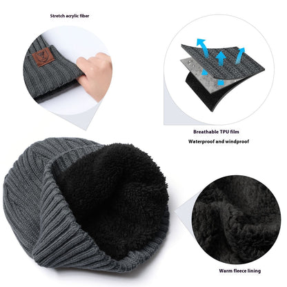 Men's Woollen Cap: Warm Ear Protection for Big Head Sizes