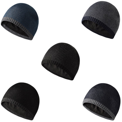 Men's Knitted Hat Two-tone Straight Edge Outdoor Leisure