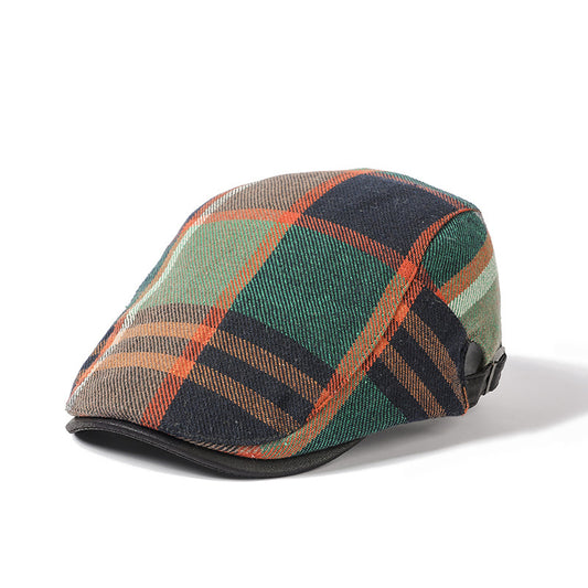 Primal-Man's Retro Artistic Cotton Plaid Hat