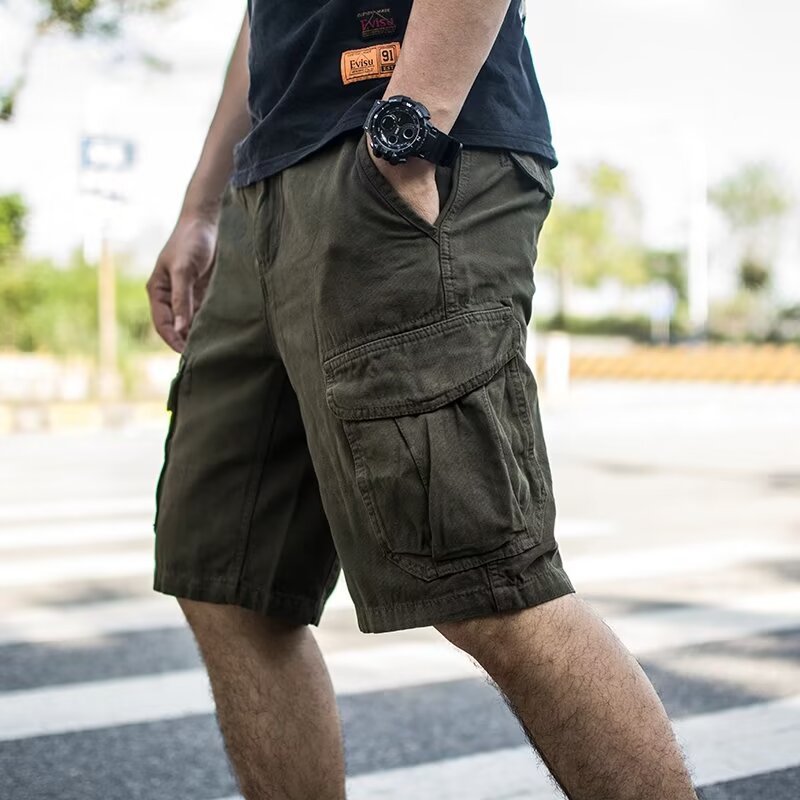 Hong Kong Style Workwear Shorts For Men