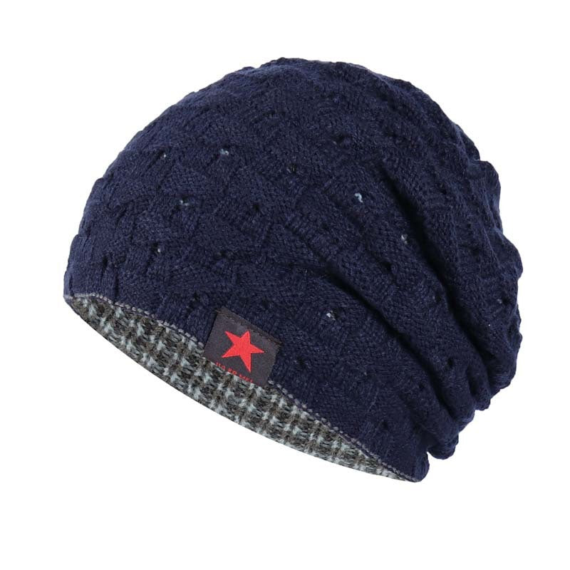 Men Double-sided Warm Woolen Hat