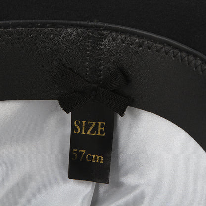 Men's British Feather Decoration Bowler Wool  Hat