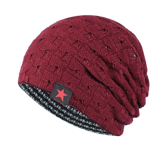 Men Double-sided Warm Woolen Hat