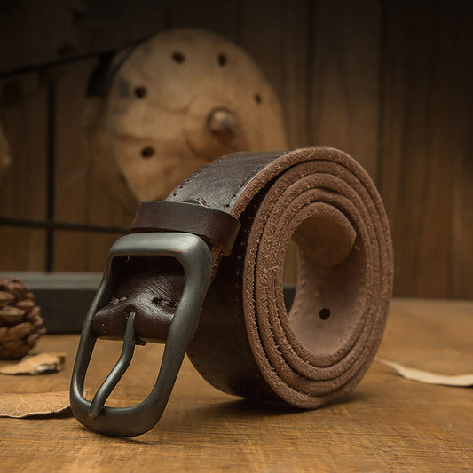 Pin Buckle Head  Pure Genuine Leather
