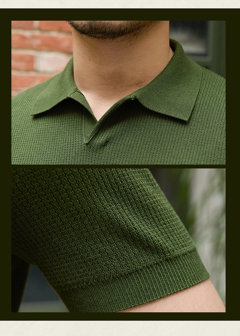 Knitwear Retro Casual Men's Business T-Shirt